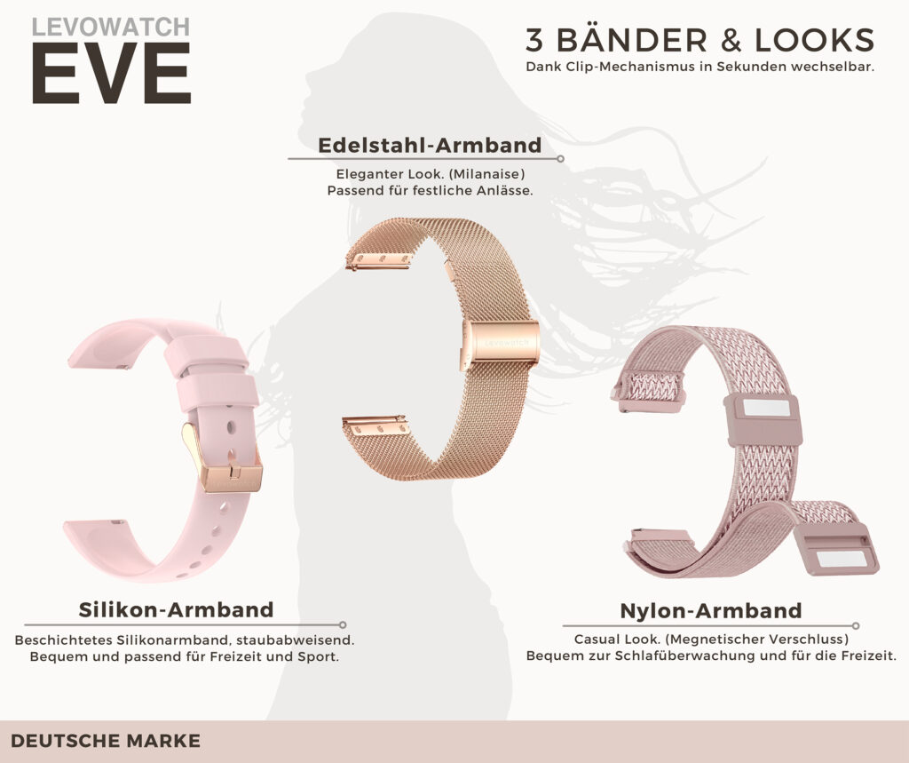 XCOAST SIONA 2 - Ultraflache Damen Smartwatch (4,2  Produktbild-Vorschau 8